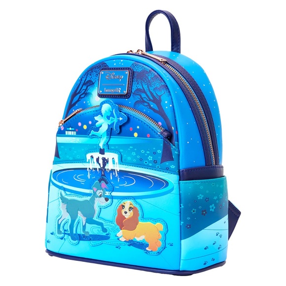 LOUNGEFLY DISNEY LADY AND THE TRAMP 70TH ANNIVERSARY MINI BACKPACK - Picture 2 of 7